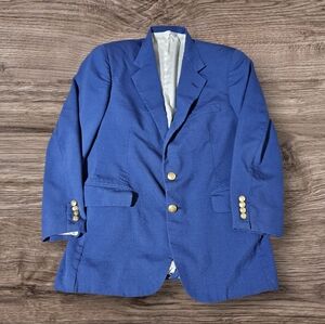 RALPH LAUREN Sportcoat 42R Blazer Jacket Wool Brass Polo Buttons CHAPS M/L